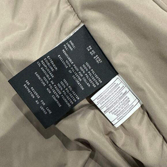 Cole Haan Signature Women’s Faux Fur Quilted Trench Coat, Size XL, New with tags - Picture 9 of 12